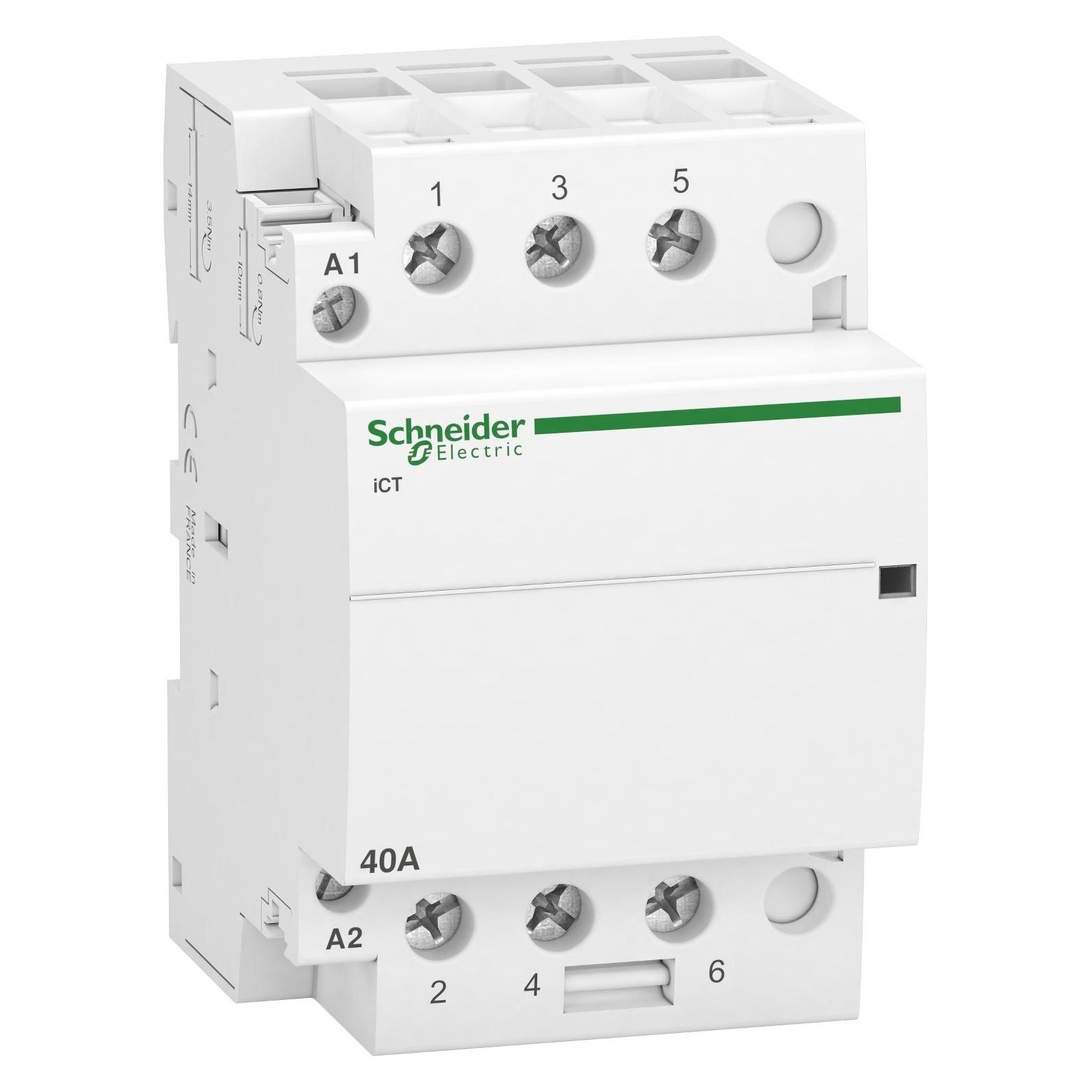Schneider Electric Acti9 iCT Contactor 40A 3NO 220/240Vac (A9C20843)