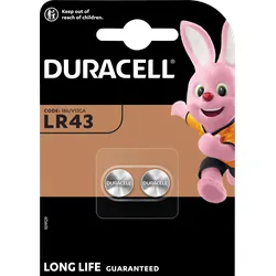 DURA ALK LR432 - Alkaline Knopfzelle,105 mAh, LR43, 2er-Pack