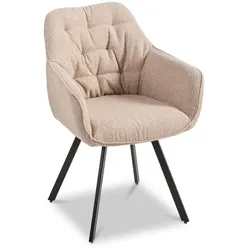 2er-Set BOOOM Stuhl Layla Stoff Beige