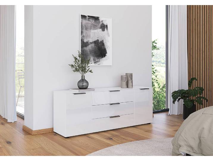 TV-Lowboard Flipp Glas Typ B Front & Deckplatte: Glas Korpus: Spanplatte, lackiert Korpus: MDF Mitteldichte Holzfaserplatte , lackiert