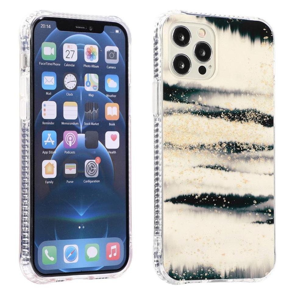 Cover-Discount iPhone 13 Pro - Softes Silikon Gummi Case Marble schwarz-weiss (Apple iPhone 13 Pro) (101129262B)