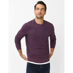 Brax Herren Strickpullover Style RICK plum, dunkles lila, Gr. S