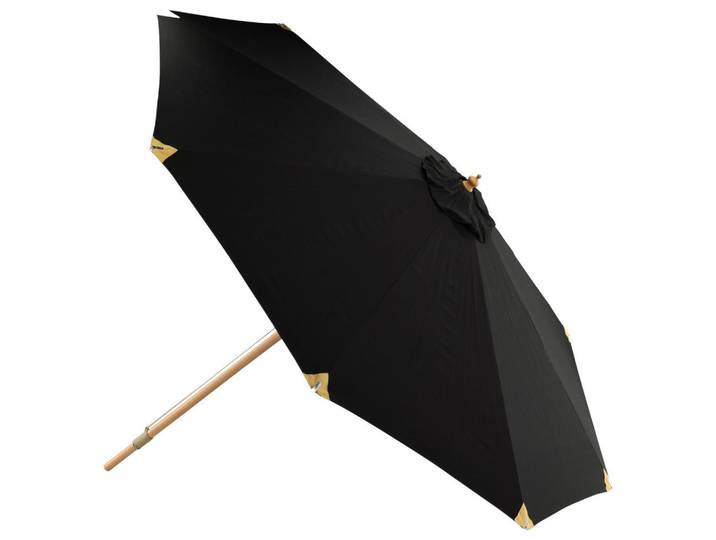 Gardenson Sonnenschirm, Schwarz, 330x258x330 cm, Knickgelenk, Sonnenschutz, Sonnenschirme