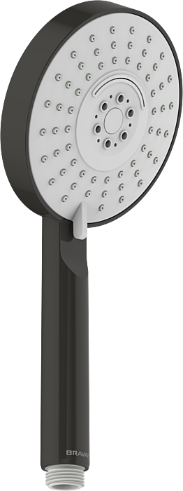 Bravat Handbrause 3590349 3-Strahl, schwarz matt