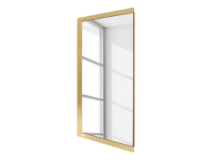 Miroir mural - rectangulaire 80 x 120cm Doré/Doré Cadre : acier enduit 80 x 120cm