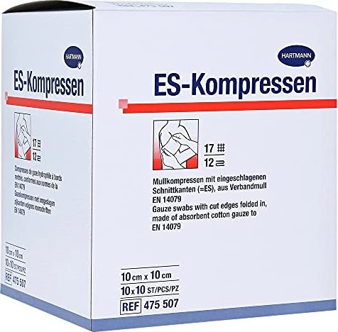 Es-Kompressen steril 10x10 cm 12fach St Kompressen