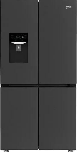 Beko GN1426240ZDXBRN, Freistehend, Amerikanische Tür, Schwarz, 2 Tür(en), LED, An Tür