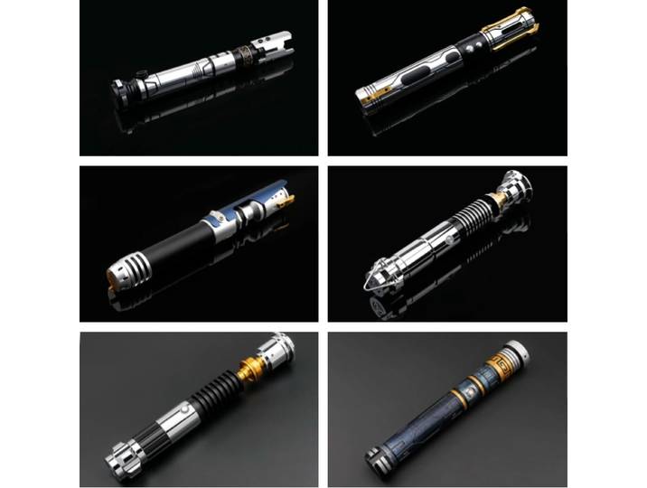 Sabre Laser sans électronique, poignée vide, pièces métalliques, Cosplay RVS SKYWALKER Graflex LUKE, accessoires jouets