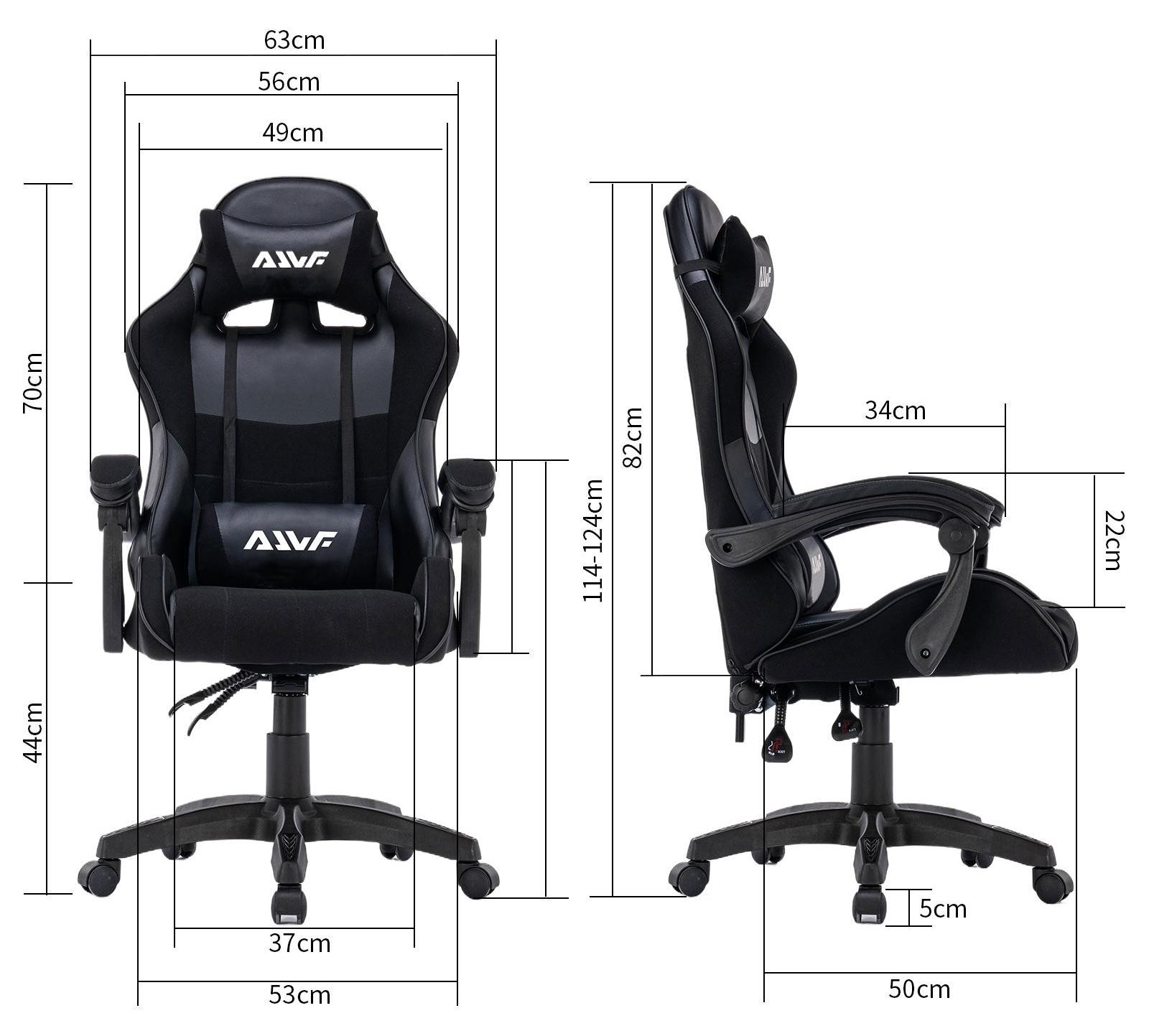Ergonomischer Gaming-Stuhl mit verstellbarer Rückenlehne und Sitzfläche aus Memory-Schaum