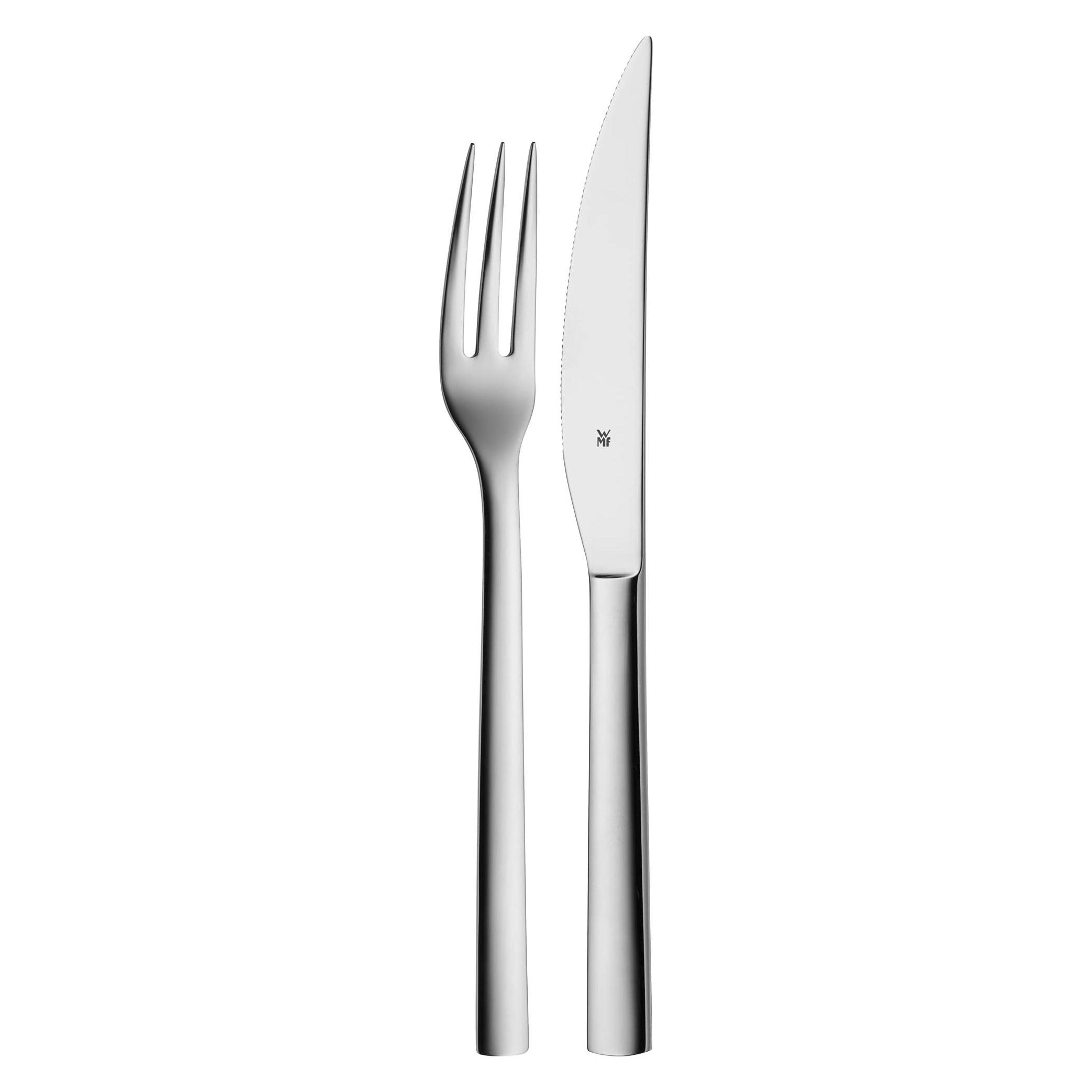WMF Steakbesteck Set Steakmesser Nuova 2tlg Spezialklingenstahl Edelstahl (2 Stk., Besteck Set) (12.9143.6040)