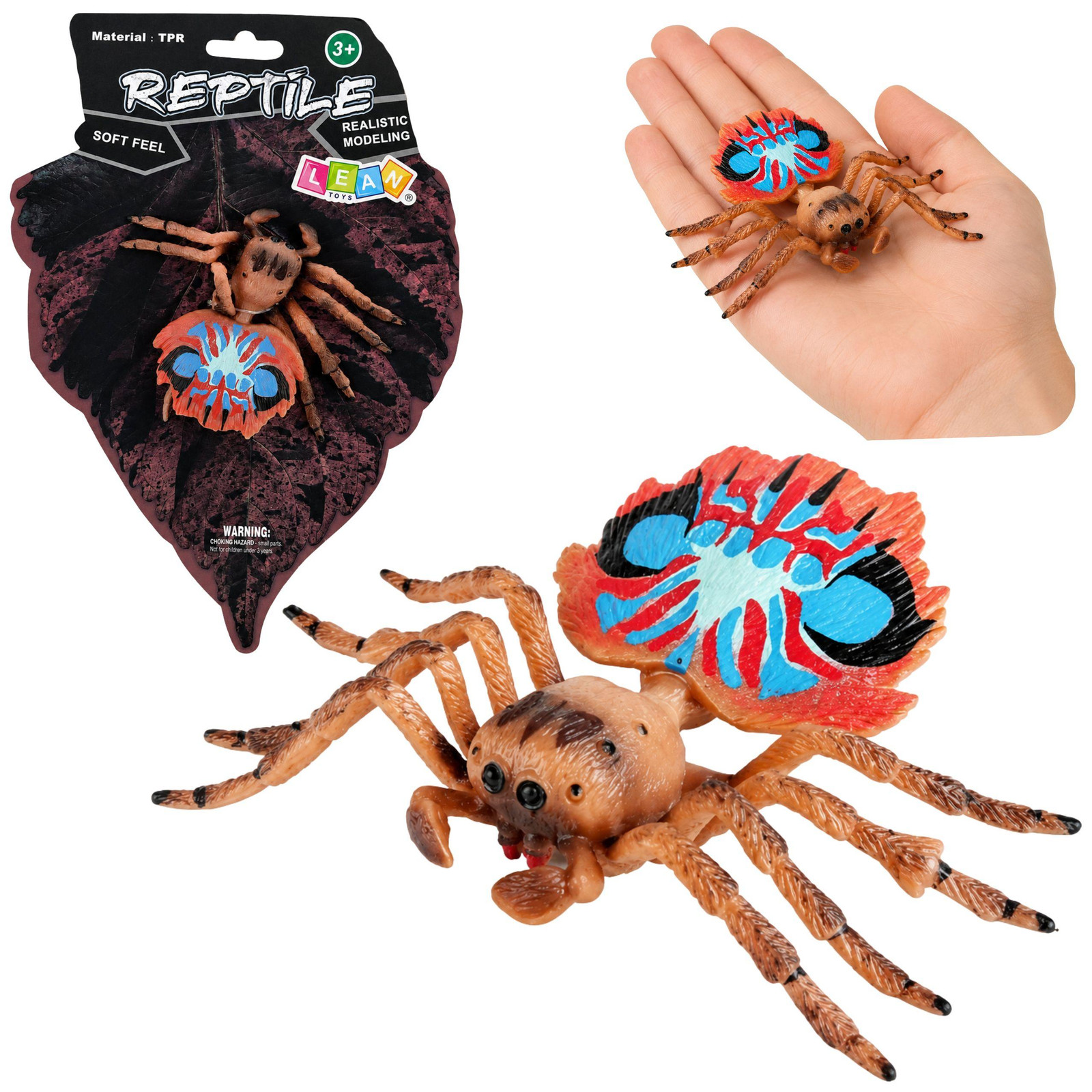Lean Toys Spider Tarantula Rubber Figuur Rekbaar Realistisch 12 cm