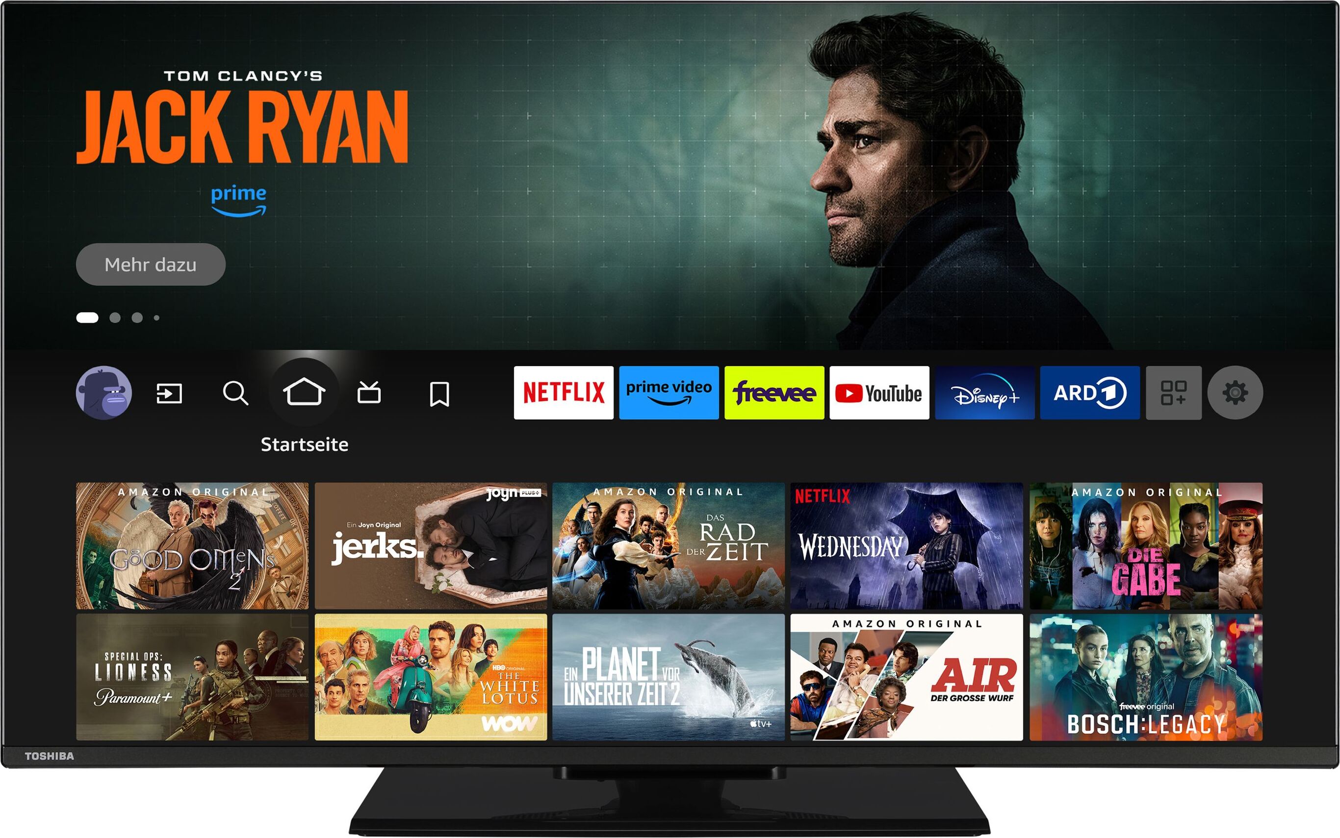 Toshiba 43 Zoll Fernseher Fire TV (Full HD, HDR, Smart TV, Triple-Tuner, Alexa Built-In) 43LF3F63DAZ