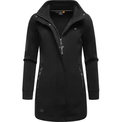 Sweatjacke RAGWEAR "Letrice Bonded", Damen, Gr. M (38), schwarz, Sweatware, Obermaterial:100% Polyester, tailliert Po-bedeckend, hoch geschlossener Ausschnitt, Ärmel ohne Ärmelschlitz normaler Saum, Sweatjacken Sweatjacke, Elegante Zip-Jacke mit hohem Kragen in Feinstrickoptik