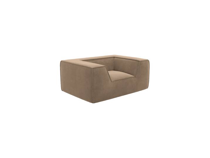 Design Loungesessel „Lorenza“ mit Samtbezug Samtbezug Braun BLOOMINGLOFT Collection