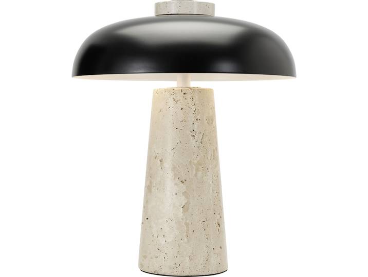 Tischlampe Berja schwarz Stein H 32 cm - Tischlampe