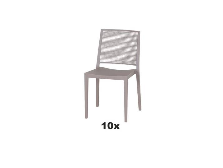 Siena Garden Gartensessel-Set Urban Lights, Taupe, Kunststoff, 46x80x56 cm, stapelbar, gastro- und objekttauglich, wetterbeständig, Gartenmöbel, Gartensessel, Gartenstühle