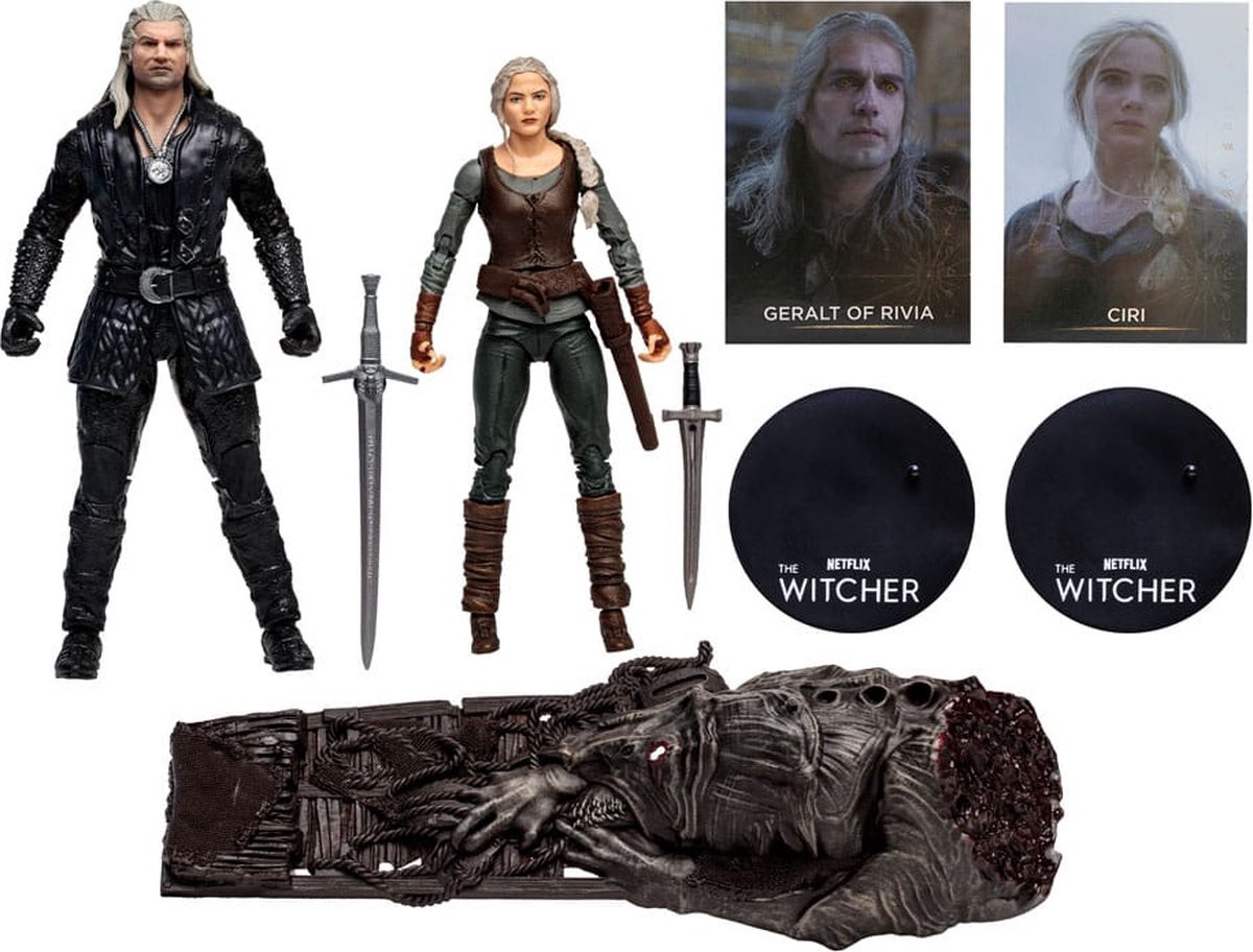 McFarlane The Witcher Action Figure Geralt en Ciri Netflix Season 3, 18 cm