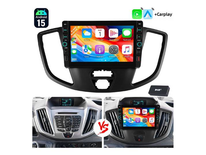 ESSGOO DAB+ 64G Für Ford Transit Android 16 Autoradio GPS Navi Carplay GPS BT Navigationsgerät