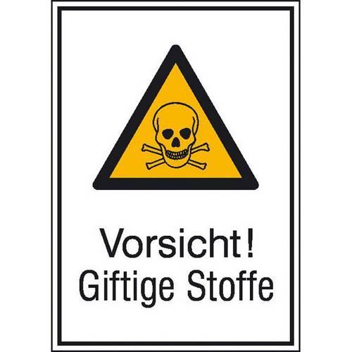 Warn-Kombischild Vorsicht! Giftige Stoffe Aluminium (B x H) 262mm x 371mm ISO 7010 1St.