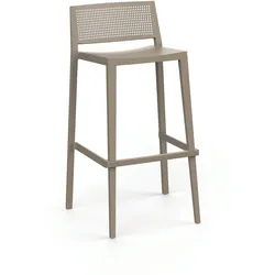 40er-Pack niedrige Barhocker GRID Taupe