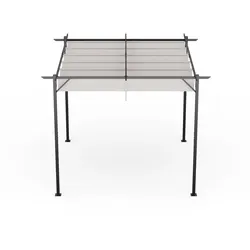 Blumfeldt Pantheon Robust Pergola 3x3m wetterbeständig Stahl pulverbeschichtet Beige