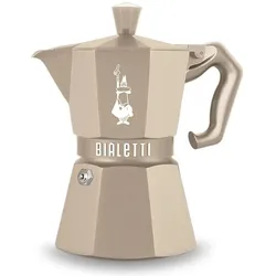 Bialetti Italienische Kaffeemaschine EXCLUSIVE 6 Tassen, Espressokocher, Beige