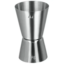 Barmaß 2 in 1 Edelstahl Silber