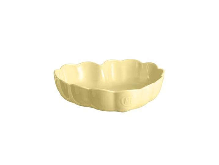 Emile Henry Moule Cœur Madeleine – Céramique Haute Résistance – Cuisson Homogène – Coloris Jaune Vanille – Fabriqué en France