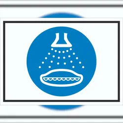 HB-Druck Wassersprühanlage einschalten beim Aussetzvorgang Symbol Schild A5 (148x210mm)