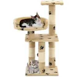 vidaXL Zapenum (65 cm, Beige, Gelb), Katzenbaum