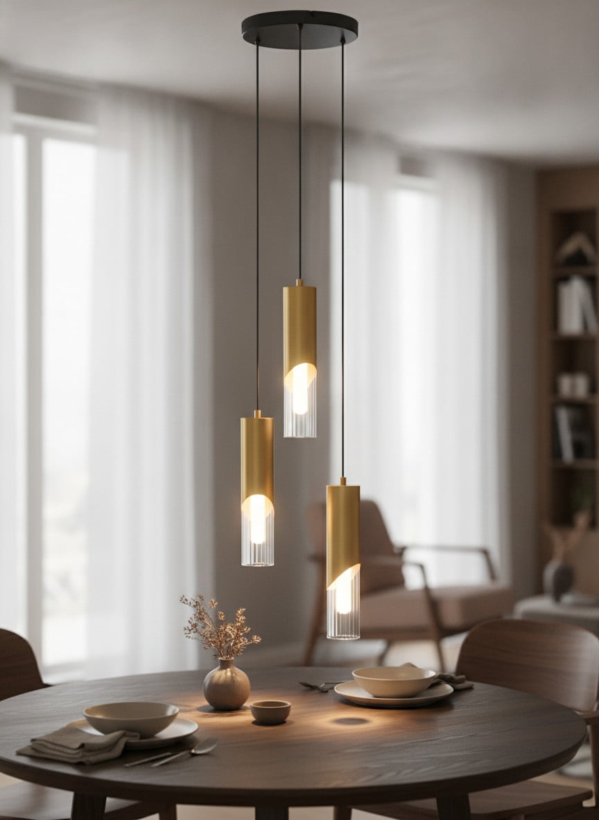 Lyora Design hanglamp Modesto 3-lichts goud Ø 25 cm