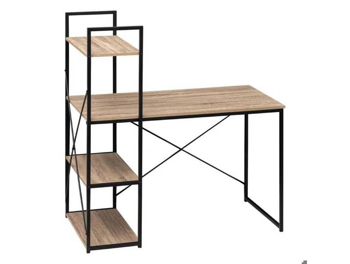 Bureau avec étagères  Aliaj  effet chêne naturel - 5five