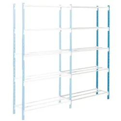 MANORGA Steckregal »Flip« Anbauregal 5 Gitterböden 125 x 50 cm silber