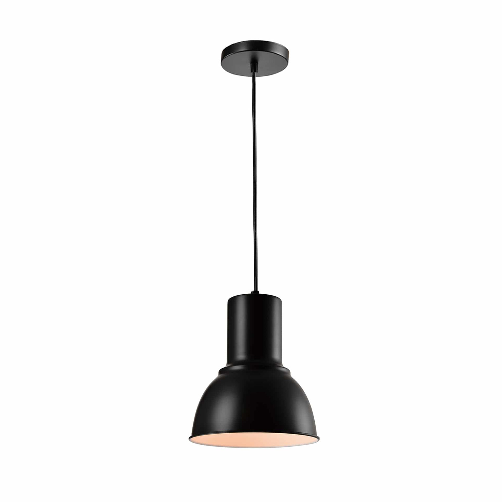 QUVIO Hanglamp retro rond design zwart - Diameter: 23 cm
