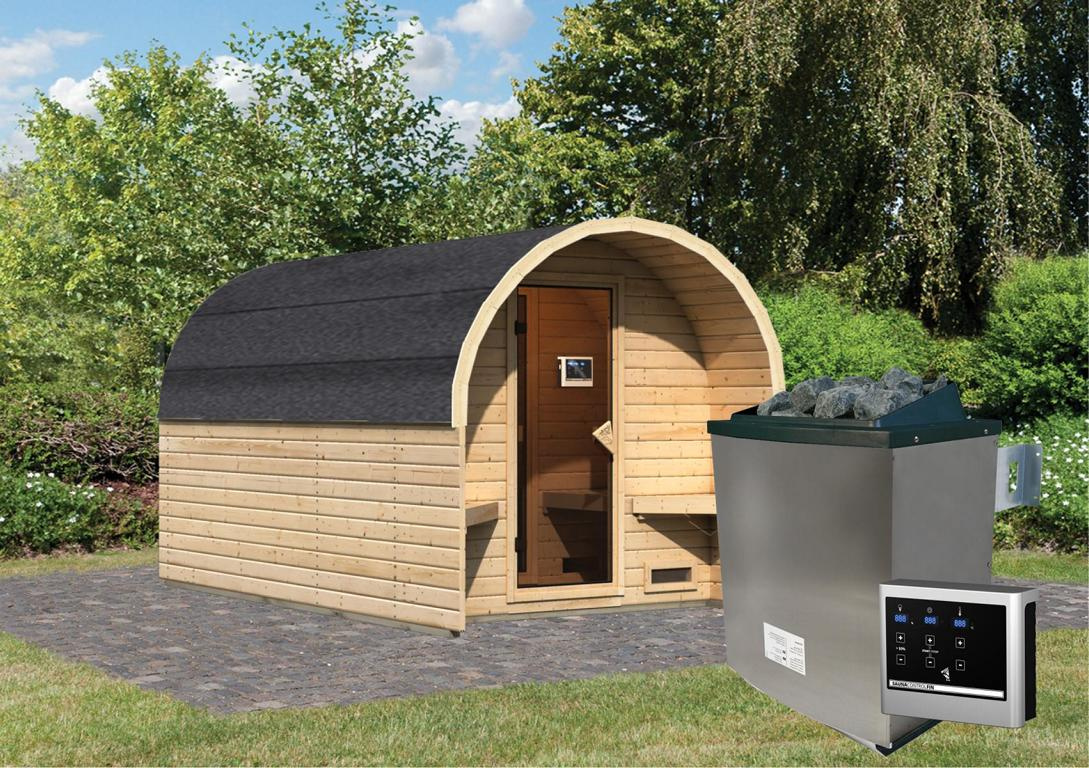 KARIBUHOLZT Fasshaus 3 9kW ext. Strg. bronz.GGT 16913614