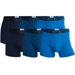 CR7  CR7 Herren Boxer Shorts, 6er Pack - Trunks, Cotton Stretch, Größe 2XL in Blau Blau