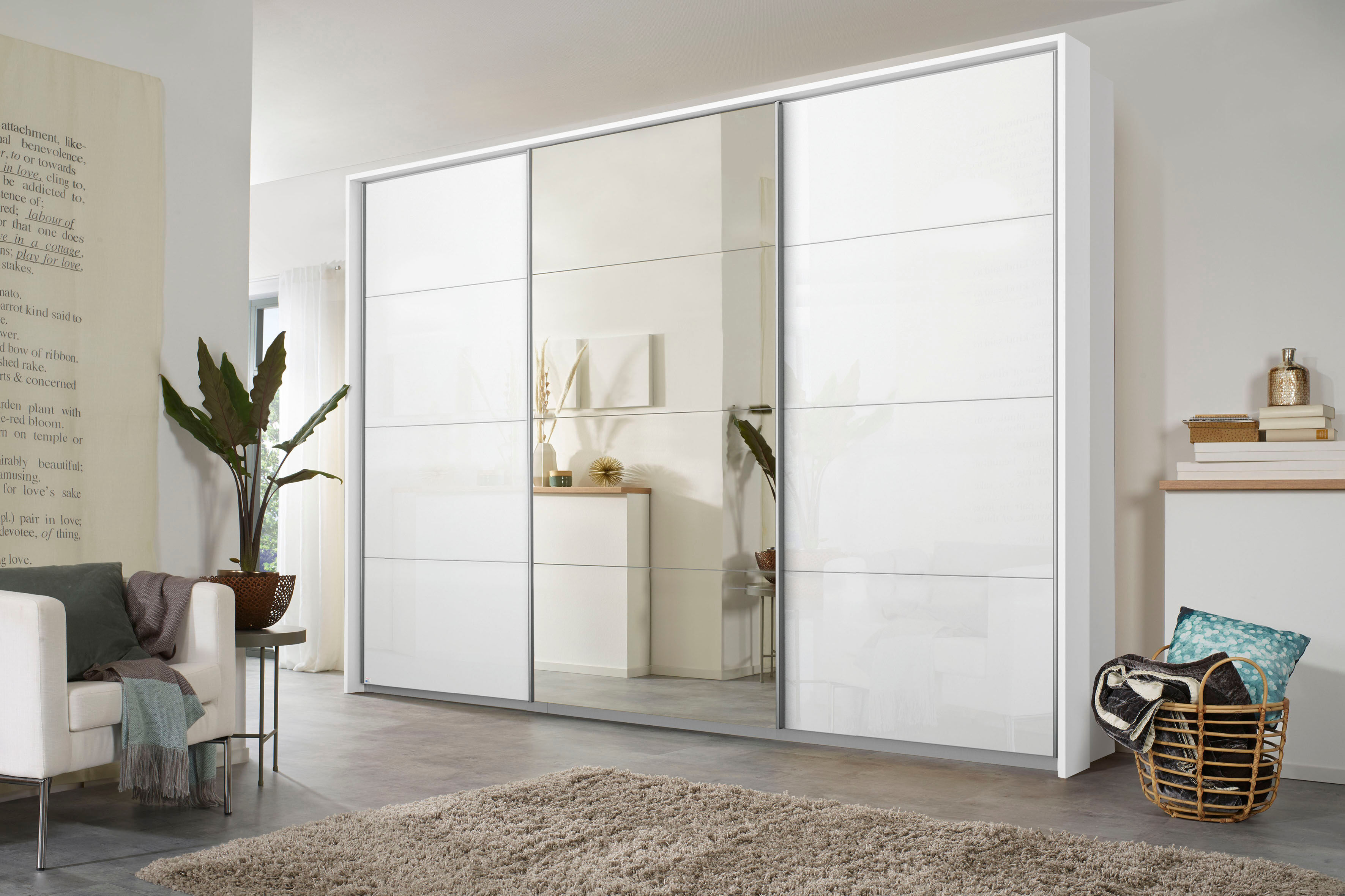 rauch "Kleiderschrank Schrank Garderobe Wäscheschrank Ankleide KULMBACH" optional mit Beleuchtung, Breiten 278/368 cm Höhen 214/233 cm, mit umfangreicher Innenausstattung und Passepartout MADE IN GERMANY