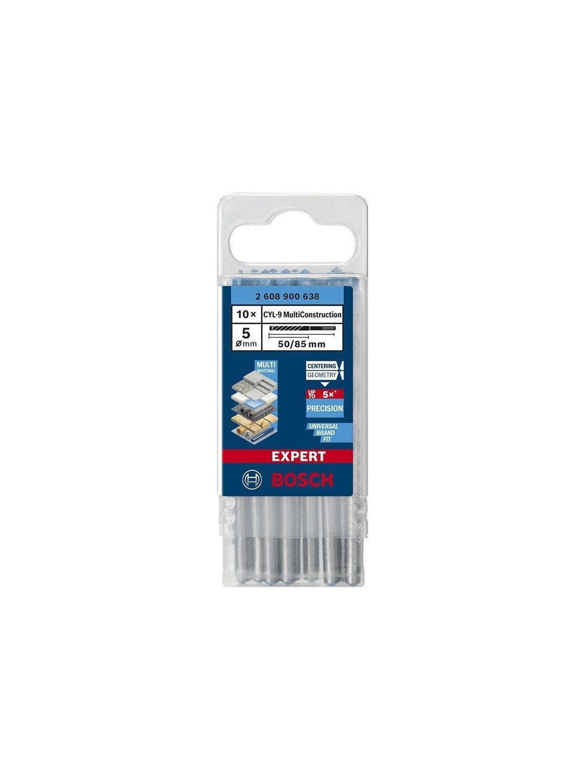Bosch Expert CYL-9 MultiConstruction Drill Bit 5mm 10pcs