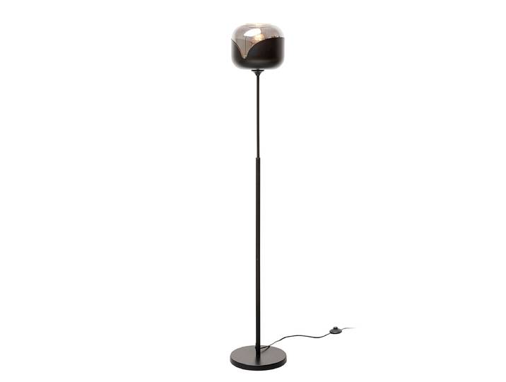 Lampadaire Smoke Globet Ball 25 x 160 x 25cm Noir/Noir Acier verni Verre fumé E27