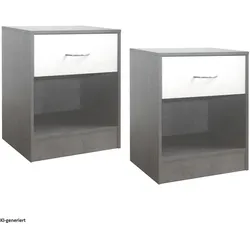 HTI-Living, Nachttisch, Nachtschrank 2er-Set (40 x 34.30 x 50 cm)