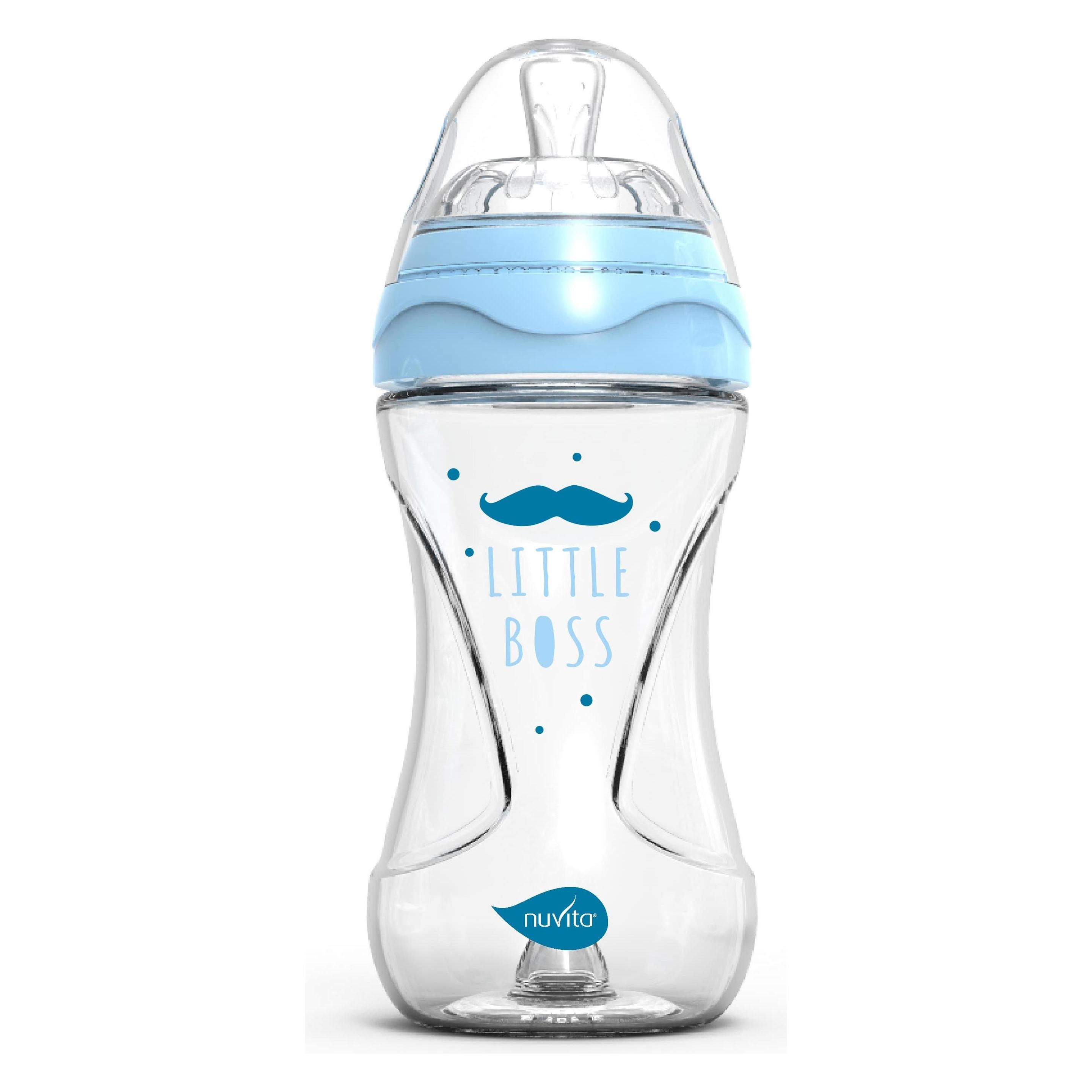 Nuvita Glasflasche Anti-Kolik blau 3M+ (240 ml) (2010.6033.1)