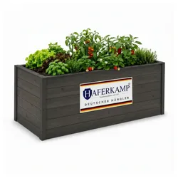 Proregal HAFERKAMP Hochbeet HARZ aus Holz mit Schutzfolie HxBxT 170x90x84 cm Außenbereich Anthrazit Holz Hochbeet zum Bepflanzen von Gemüse & Kräuter