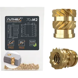 RX-M2X4 - 3D Druck, Gewindeeinsätze, M2x4, 70 Stück