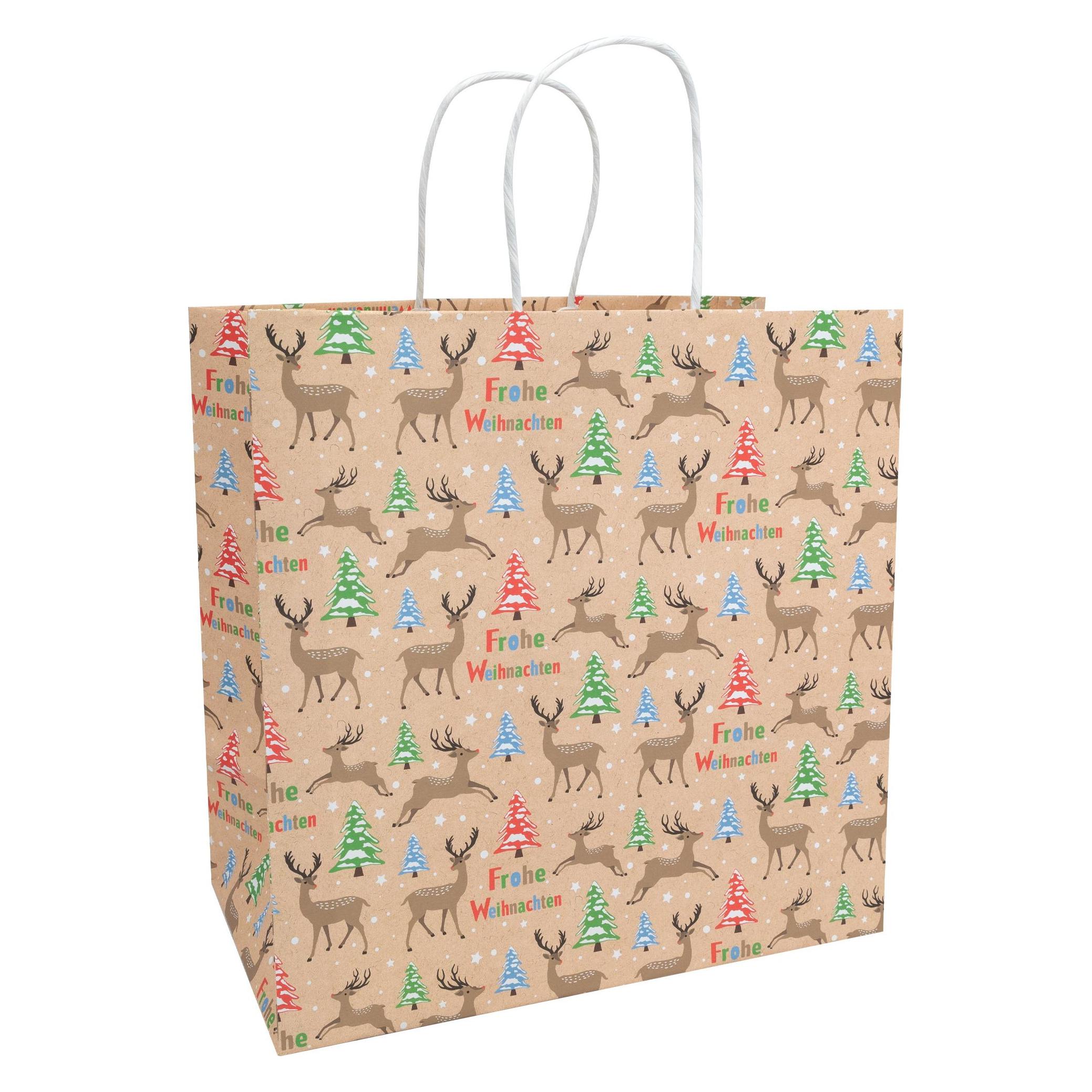 Idena Geschenktasche Frohe Weihnachten mehrfarbig 28x15x28cm (49620995)