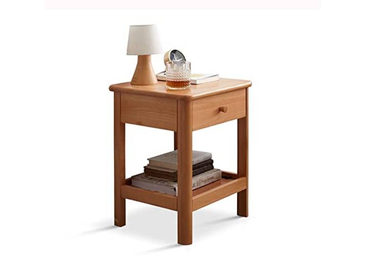 YCCHAH Bett mit Stauraum Schlafzimmer Nachttisch Einfacher Multifunktional mit 2 Schubladen Schließfach Sofa Beistelltisch Desktop