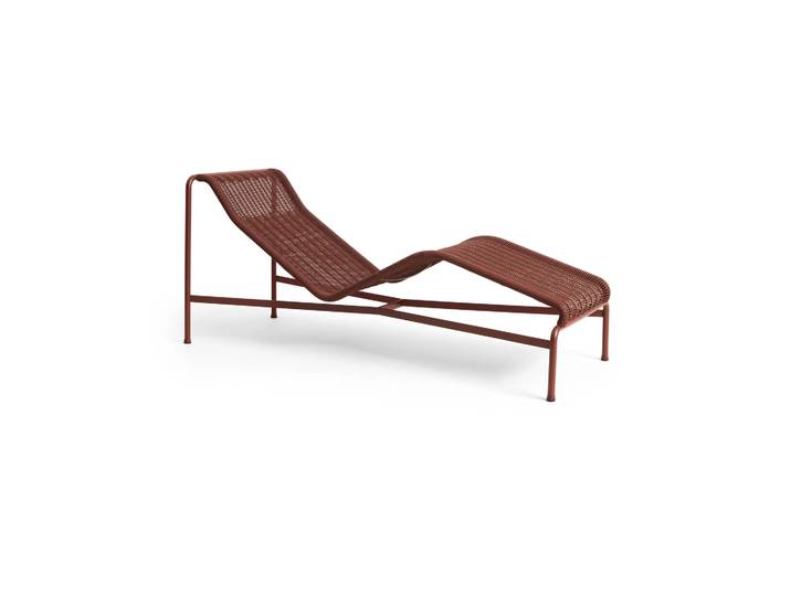 HAY Chaise longue Palissade Cord Iron red