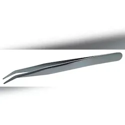 LINDSTRÖM SMD-Pinzette, 30 abgewinkelt, zylindr. Bauteile. 120 mm