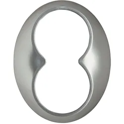 Elso WDE011443 Rahmen fuer Steckdose, 2-fach silbereffekt RENOVA