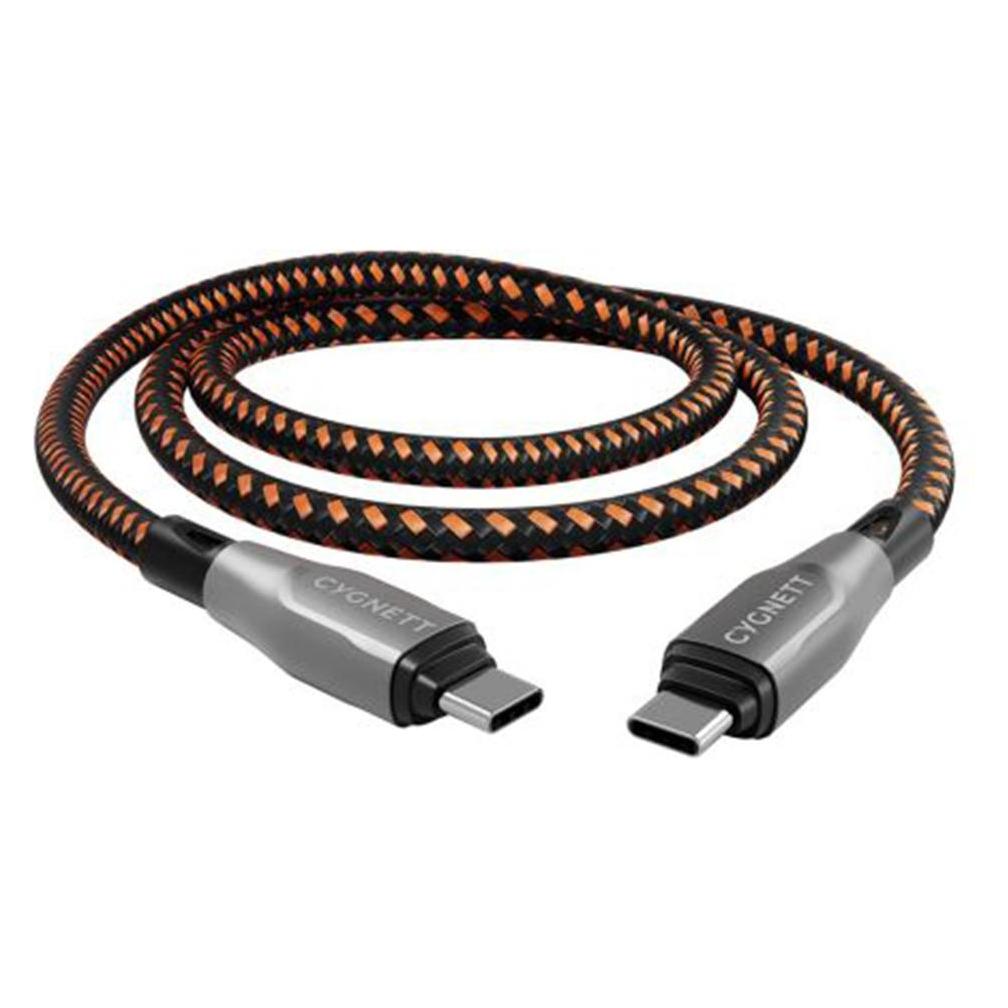 Cygnett 240W USB 4.0 USB-C auf USB-C Kabel (1 m, USB 4, 240 W) (CY-CY4711PCTYC)