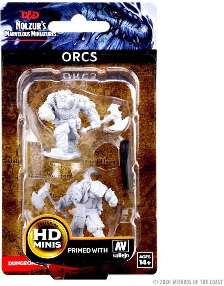 Wiz Kids LLC Dungeons & Dragons Nolzur's Marvelous Unpainted Miniatures: Orcs by WizKids, Unpainted, Pre-Primed, for Tabletop Gaming
